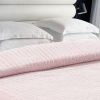 Queen Size Blanket for Bed 100% Cotton Blankets Soft and Breathable 410Gsm Waffle Lightweight Summer Blanket 90x90 Inches Pink